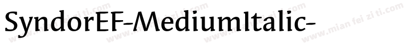 SyndorEF-MediumItalic字体转换