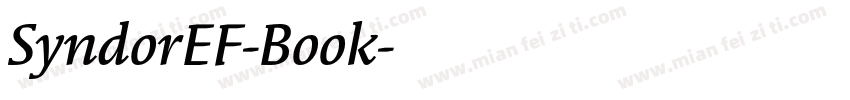 SyndorEF-Book字体转换