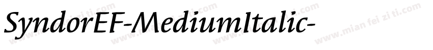 SyndorEF-MediumItalic字体转换