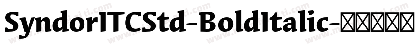 SyndorITCStd-BoldItalic字体转换
