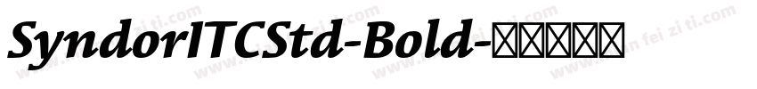 SyndorITCStd-Bold字体转换