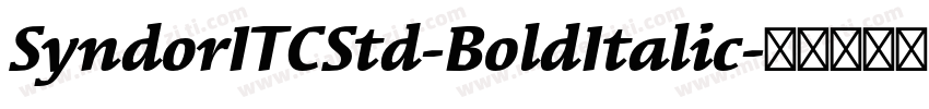 SyndorITCStd-BoldItalic字体转换