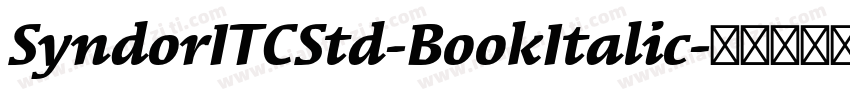 SyndorITCStd-BookItalic字体转换