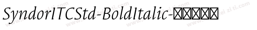 SyndorITCStd-BoldItalic字体转换