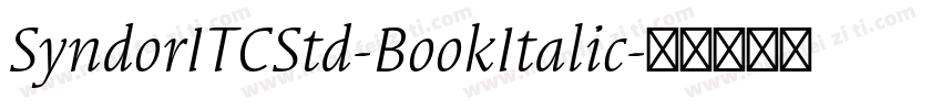 SyndorITCStd-BookItalic字体转换
