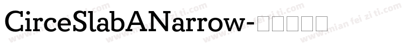 CirceSlabANarrow字体转换