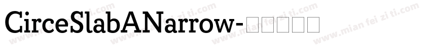 CirceSlabANarrow字体转换