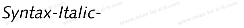 Syntax-Italic字体转换