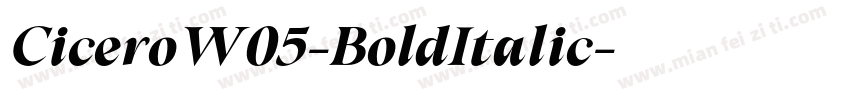 CiceroW05-BoldItalic字体转换