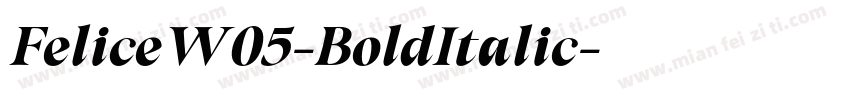 FeliceW05-BoldItalic字体转换