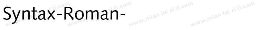 Syntax-Roman字体转换
