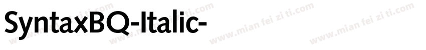 SyntaxBQ-Italic字体转换