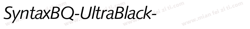 SyntaxBQ-UltraBlack字体转换