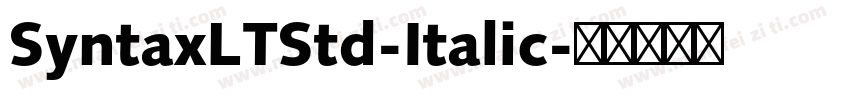 SyntaxLTStd-Italic字体转换