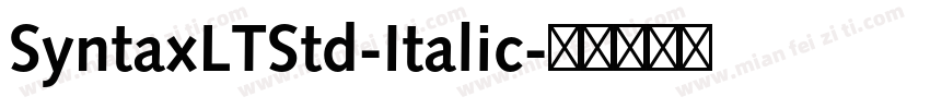 SyntaxLTStd-Italic字体转换