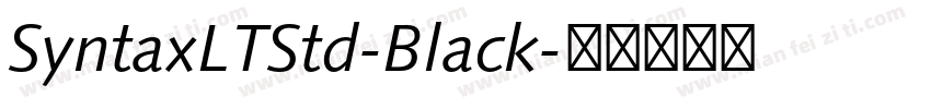 SyntaxLTStd-Black字体转换