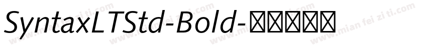 SyntaxLTStd-Bold字体转换
