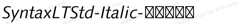 SyntaxLTStd-Italic字体转换