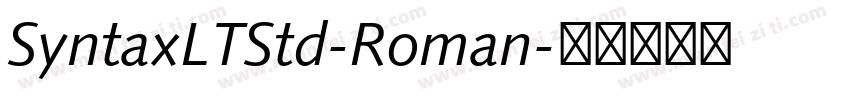 SyntaxLTStd-Roman字体转换