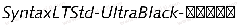 SyntaxLTStd-UltraBlack字体转换