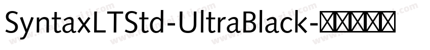 SyntaxLTStd-UltraBlack字体转换