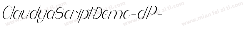 ClaudyaScriptDemo-dP字体转换