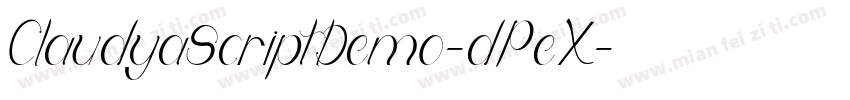 ClaudyaScriptDemo-dPeX字体转换