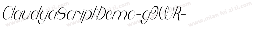 ClaudyaScriptDemo-g9WR字体转换