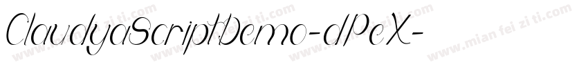 ClaudyaScriptDemo-dPeX字体转换