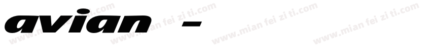 avian字库字体转换