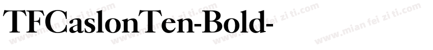 TFCaslonTen-Bold字体转换