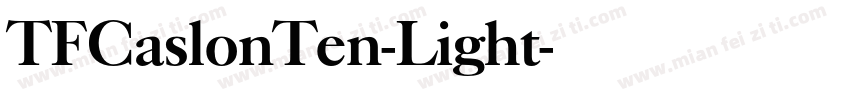 TFCaslonTen-Light字体转换