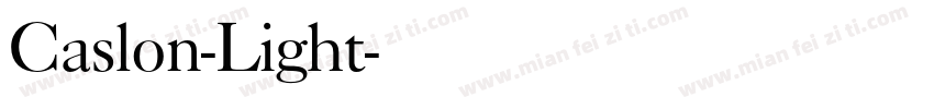 Caslon-Light字体转换