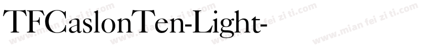 TFCaslonTen-Light字体转换