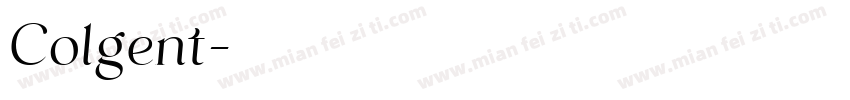Colgent字体转换