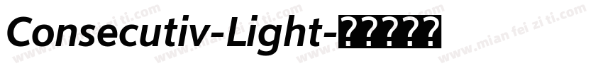 Consecutiv-Light字体转换