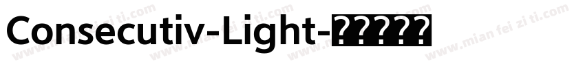 Consecutiv-Light字体转换