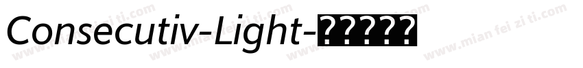 Consecutiv-Light字体转换