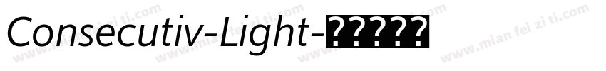 Consecutiv-Light字体转换