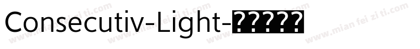 Consecutiv-Light字体转换