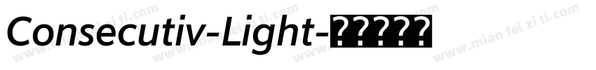 Consecutiv-Light字体转换