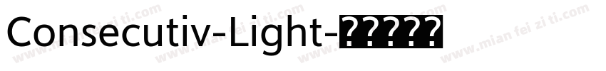 Consecutiv-Light字体转换