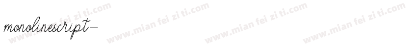 monolinescript字体转换