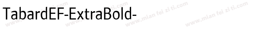 TabardEF-ExtraBold字体转换