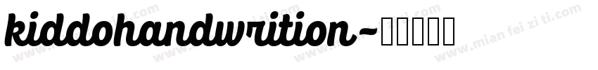 kiddohandwrition字体转换