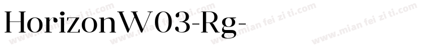 HorizonW03-Rg字体转换