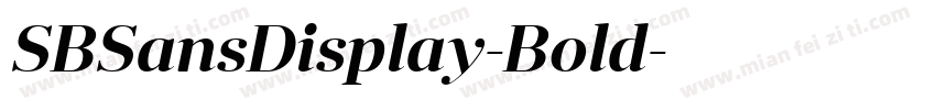 SBSansDisplay-Bold字体转换