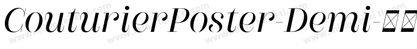 CouturierPoster-Demi字体转换