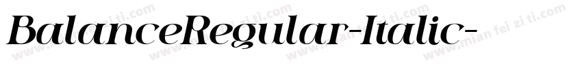 BalanceRegular-Italic字体转换