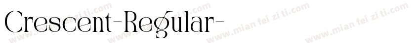 Crescent-Regular字体转换